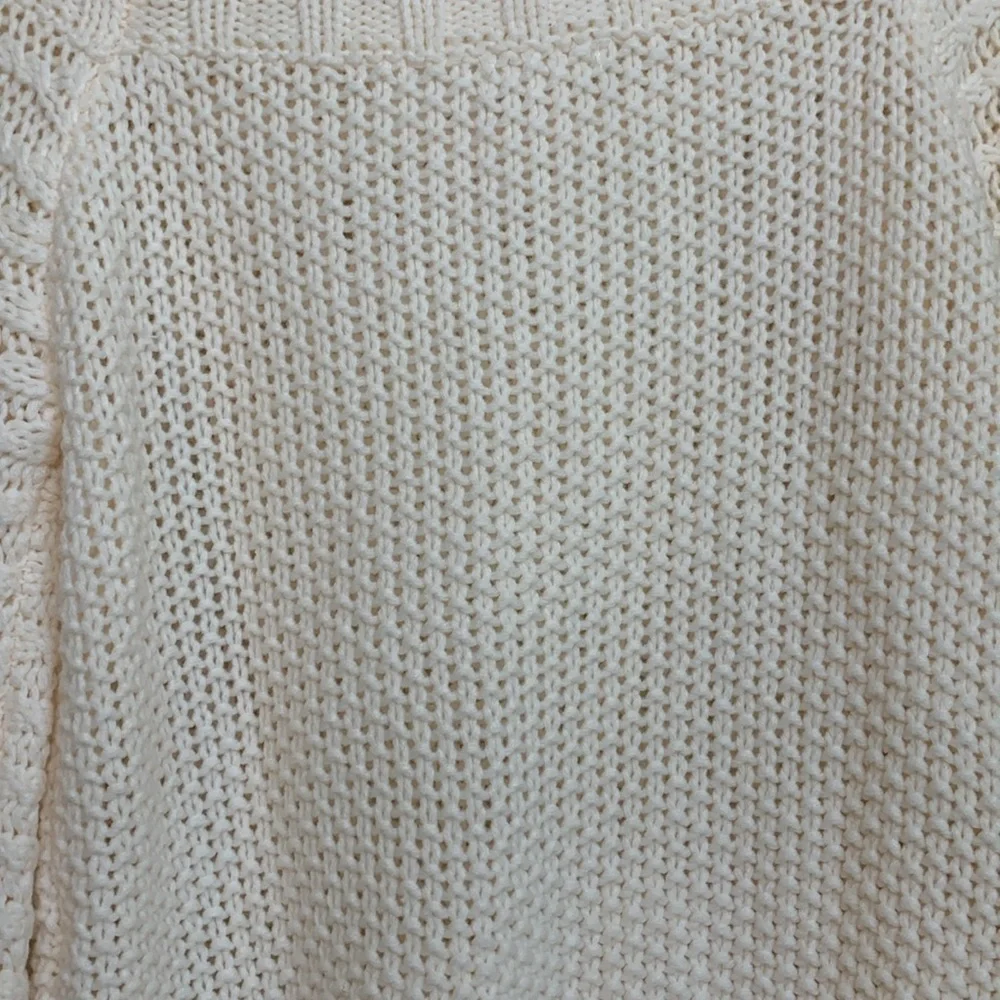 H & M | NWT Cream Chunky Knit Long Sleeve Cowl Neck Pointelle Sweater S